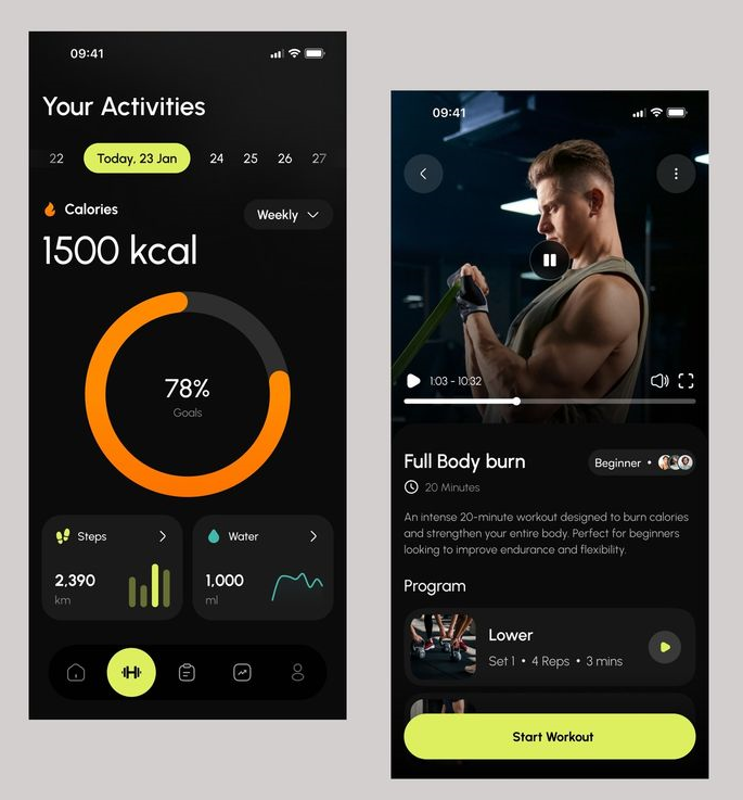 Fitness Mobile App - Screen 3